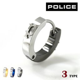 ポリス ピアス メンズ ブランド ステンレススチール フープ 片耳用 アクセサリー 選べるモデル