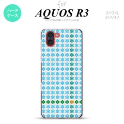 SH-04L SHV44 R3 AQUOS R3 スマホケース カバー 花十時 青 nk-r3-1355