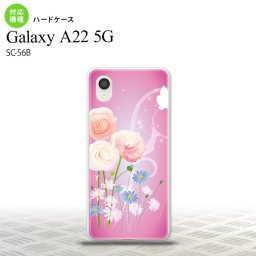 SC-56B Galaxy A22 スマホケース ハードケース 花柄 ミックス C ピンク メンズ レディース nk-a22-282