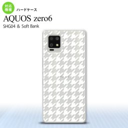 SHG04 SHG04 ZERO6 AQUOS zero6 スマホケース ハードケース 千鳥 格子 大 白 クリア メンズ レディース nk-zero6-929