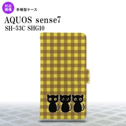 sense7 sense7 手帳型スマホケース カバー 猫 イラスト 黄 茶 2022年 11月発売 nk-004s-sens7-dr1138