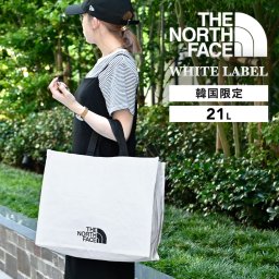 トートバッグ THE NORTH FACE ザ ノースフェイス ショッパーバッグ Mサイズ 大容量 ホワイトレーベル 韓国限定 ブランド おしゃれ マチ付き ランドリーバッグ エコバッグ 折りたたみ 21L 白 メンズ レディース 肩掛け 手提げ アウトドア レジャー ロゴ シンプル 買い物 軽量