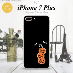 【iPhone7plus】【スマホケース/スマホカバー】【アイフォン7plus】iPhone7plus スマホケース カバー アイフォン7plus ソフトケース ハロウィン 連カボチャ小 黒 nk-i7plus-tp408【メール便送料無料】