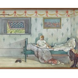カール ラーション コックアドゥードルド、時です A3 サイズ ポスター アート おしゃれ 絵画 インテリア 北欧 イラスト マット紙 艶消し アートパネル 額 フレーム デザイン 壁掛け ギフト 新築祝い ディスプレイ 引越し祝い　新生活　空間デザイン 