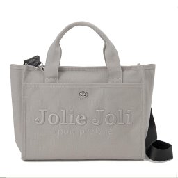ジョリージョリ　Jolie Joli　トートバッグ　2025121L　ラージサイズ　グレー (407)　キャンバスバッグ　ショルダーバッグ