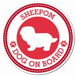 SHEEPOM シーポメ レッド 肉球 カーサイン 車 マグネットステッカー 犬 マグネット 強力 直径13cm 丸型 おしゃれ かわいい ドラレコステッカー 安全対策 危険運転 煽り運転 アニマル 動物 犬種別 屋外 防水 屋内 肉球マーク