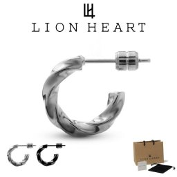 ライオンハート ピアス メンズ 【WEB限定】ツイスト フープ ピアス サージカルステンレス LH-03EA0105 LION HEART つけっぱなし ステンレス アレルギーフリー メンズピアス 片耳用 1点売り クリスマス 誕生日 プレゼント ギフト 彼氏 ブランド 人気 ランキング