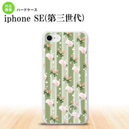 iPhoneSE 3 iPhoneSE 3 スマホケース ハードケース 花柄 バラ レース 緑 +アルファベット メンズ レディース nk-ise3-258i