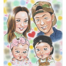 家族の記念似顔絵 子どもの成長記録にもなるファミリー似顔絵 ぽん太 両親 父 母 祖父 祖母 おじいちゃん おばあちゃん 旦那 夫 妻 嫁 お母さん お父さん  家族 男性 女性 友達 友人 上司 先輩 同僚