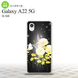SC-56B Galaxy A22 スマホケース ハードケース 花柄 ミックス D 黒 メンズ レディース nk-a22-286