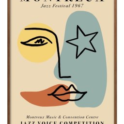ジャズ JAZZ モントルー A3 サイズ ポスター アート おしゃれ 絵画 インテリア 北欧 イラスト マット紙 艶消し アートパネル 額 フレーム デザイン 壁掛け ギフト 新築祝い ディスプレイ 引越し祝い　新生活　空間デザイン 