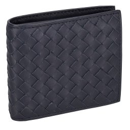 ボッテガヴェネタ BOTTEGA VENETA 財布 二つ折り財布 折りたたみ財布 小銭入れ付き 193642 V47W1 8838 イントレチャート メンズ スペースネイビー 本革 レザー