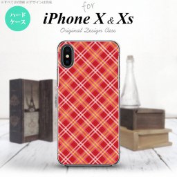 【iPhoneX】【スマホケース/スマホカバー】【アイフォンX】iPhoneX スマホケース カバー アイフォンX チェックA 赤 nk-ipx-431【メール便送料無料】
