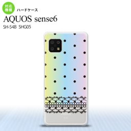 SH-54B SHG05 AQUOS sense6 スマホケース ハードケース ドット レース B パステル メンズ レディース nk-sens6-357