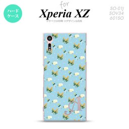 【SO01J】【スマホケース/スマホカバー】【エクスペリア XZ 】SO01J スマホケース XPERIA XZ ケース エクスペリア XZ  イニシャル 花柄・バラ（E） 水色 nk-so01j-249ini【メール便送料無料】