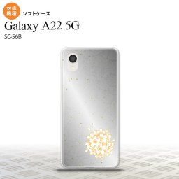 SC-56B Galaxy A22 スマホケース ソフトケース 和柄 サクラ 黒 メンズ レディース nk-a22-tp1273