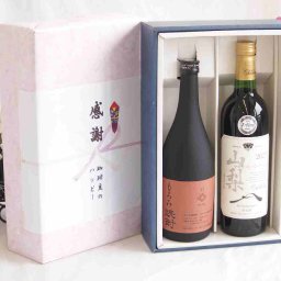 実りの秋の贈り物 感謝の贈り物ボックス 酒粕だけの焼酎と国産ワインセット(山梨 マスカットベーリーA 赤ワイン 重口(山梨県)750ml大分県井上酒造もろみ焼酎32度 720ml