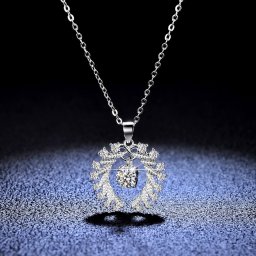 ネックレス レディース モアサナイト ホワイト シルバー925 シルバー 0.5ct 1ct kj040