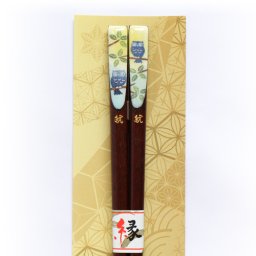 (全国送料無料) やくも箸本舗 ご縁箸 「霞ふくろう（青）」 1膳 メール便 (yb12505005m)