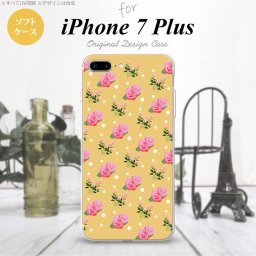 【iPhone7plus】【スマホケース/スマホカバー】【アイフォン7plus】iPhone7plus スマホケース カバー アイフォン7plus ソフトケース 花柄・バラ 黄(B) nk-i7plus-tp243【メール便送料無料】