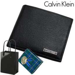 カルバンクライン Calvin Klein 二つ折り財布 ショートウォレット レザー ブラック スキミング防止機能付き 31CK130009 バレンタイン ホワイトデー クリスマス 結婚記念日 還暦祝い 入学 卒業 入社祝い 退職 プレゼント ギフト 贈り物 恋人 夫婦 父の日 母の日 敬老の日