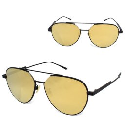 ボッテガヴェネタ サングラス BOTTEGA VENETA BV1013SK-008 サングラス アジアンフィット メンズ レディース ユニセックス ブラック ゴールド ミラー