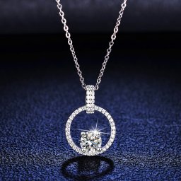 ネックレス レディース モアサナイト ホワイト シルバー925 シルバー 1ct kj091