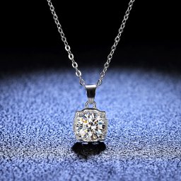 ネックレス レディース モアサナイト ホワイト シルバー925 シルバー 1ct kj032