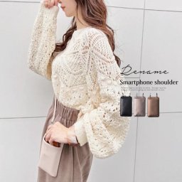 ★SALE★ 【送料無料】Rename スマホショルダー サコッシュ スマホポーチ ポシェット 斜め掛け 肩掛け ショルダーバッグ スマホショルダー ミニポーチ 携帯 バッグ カバン ストラップ 軽量 シンプル かわいい おしゃれ 通勤 通学 レディース 縦型