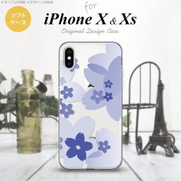 【iPhoneX】【スマホケース/スマホカバー】【アイフォンX】iPhoneX スマホケース カバー アイフォンX 花柄・サクラ 青 nk-ipx-tp059【メール便送料無料】