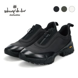 VIBRAMソール センタージップスニーカー ヴィブラムソール メンズ テフロン素材 脱ぎ履きしやすい ハイブリッドスニーカー おすすめ アウトドア メガグリップ 耐久性 防滑性 吸汗性能 防臭 撥水 撥油性 防汚  whoop-de-doo フープディドゥ 24230599