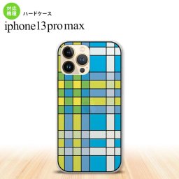 iPhone13ProMax iPhone13 Pro Max 背面ケース カバー ステンドグラス風 チェック ブルー ステンドグラス風 iPhone13 マックス 6.7インチ  nk-i13pm-sg11