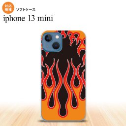 iPhone13mini iPhone13 mini ケース ソフトケース ファイヤー 炎 黒 赤 iPhone ミニ 5.4インチ  おしゃれ かわいい メンズ レディース キッズ デザインたくさん nk-i13m-tp1304