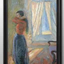 エドヴァルド ムンク Woman Looking In The A3 サイズ ポスター アート おしゃれ 絵画 インテリア 北欧 イラスト マット紙 艶消し アートパネル 額 フレーム デザイン 壁掛け ギフト 新築祝い ディスプレイ 引越し祝い　新生活　空間デザイン