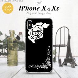 【iPhoneX】【スマホケース/スマホカバー】【アイフォンX】iPhoneX スマホケース カバー アイフォンX バラA 黒×白 nk-ipx-tp1068【メール便送料無料】