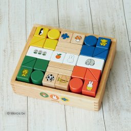 ミッフィー ブロックス[ミッフィー つみき かわいい カラフル 子ども 玩具 木のおもちゃ 赤ちゃん 男の子 女の子 ギフト プレゼント 1歳半 誕生日 クリスマス 知育 握る 積む 並べる 小さめ 四角 丸 三角 色付き] 即納