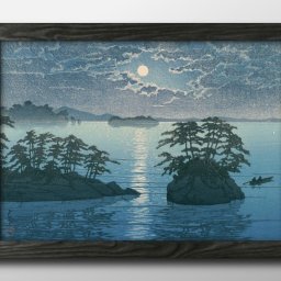 川瀬巴水 松島 双子島 A3 サイズ ポスター アート おしゃれ 絵画 インテリア 北欧 イラスト マット紙 艶消し アートパネル 額 フレーム デザイン 壁掛け ギフト 新築祝い ディスプレイ 引越し祝い　新生活　空間デザイン 