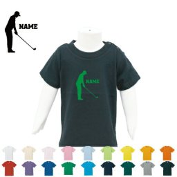 「ゴルフ1」名入れTシャツ/ベビー服、キッズ服、お名前、子供服、キッズウェア、こども服、入園、入学、新学期、幼稚園、保育園、小学校、、夏服【ネコポス発送可】【cf_bst】