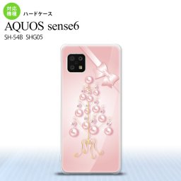 SH-54B SHG05 AQUOS sense6 スマホケース ハードケース ツリーオブジェ ピンク メンズ レディース nk-sens6-305