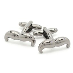 ガンメタル 口髭 ヒゲ カフス カフスボタン カフリンクス cufflinks cuffs メンズ 男性 結婚式 ユニーク おもしろ 面白 面白い リアルな スーツアクセサリー専門店 父の日 ギフトにも ブライダル 披露宴 二次会 お呼ばれ パーティー おしゃれ カフスマニア