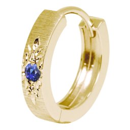 ピアス メンズ フープピアス リング 中折れ メンズピアス 片耳 10k 10金 サファイア 彫り 誕生石 9月 シンプル メンズピアス K10 サファイアピアス フープ 洋彫り 彫金 父の日 2024