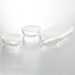 ハリオ 耐熱ガラス製保存容器Mサイズ3点セット キッチン用品 食器 調理器具保存容器 調味料入れ シール容器【送料無料】