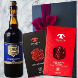 ビール ギフト 【ビール シメイ・ブルー トラピスト ベルギー 750ml】【生ハム ハモンイベリコデベジョータ ハンドスライス 42ケ月熟成 60g/スペイン産/トレオン】【チョリソ・イベリコ・デ・ベジョータ 80g】