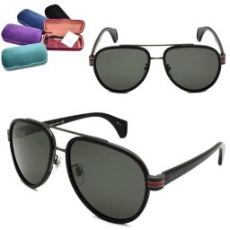 グッチ サングラス GUCCI GG0447S-001 サングラス アジアンフィット 偏光 メンズ レディース ユニセックス ブラック グレー