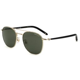 モンブラン MONTBLANC サングラス アイウェア ノーズパッド UVカット MB0295S-001 ラウンド型 メンズ レディース ユニセックス ゴールド+グレー 国内正規品