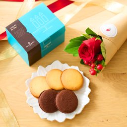 アンリ・シャルパンティエ レーズン ラングドシャ 5個入 & ブーケ セット 花とお菓子 花 ギフトセット ギフト プチギフト クリスマス 退職 入学 プレゼント 送料無料 土日発送OK お祝い お祝 御祝 御祝い お歳暮 お歳暮ギフト バースデー フラワー お花 生花 花束 誕生日 記念日 結婚記念日 恋人 女性 父 内祝い お菓子 スイーツ