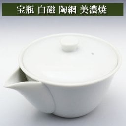 宝瓶 白磁 陶網 茶器 [美濃焼][ギフト・プレゼント・贈り物・進物] 