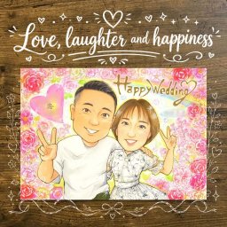 結婚式の記念に、大切な贈り物だから心を込めて仕上げます。初めての似顔絵注文でも安心です。 プレゼント 結婚式 似顔絵 手描き 名入れ 贈り物 ギフト 結婚式 ウェディング 婚礼 記念 ブライダル 新郎 両親 新婦 カップル 修正無料 名入れ 下書き確認 似てる 宝物 サプライズ かわいい 結婚式 ウェディング 一生もの 思い出 大人数 贈答品 記念日 闘病中の方への励まし キレイ 感謝 メモリアル