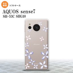 sense7 sense7 スマホケース 背面ケースソフトケース 花柄 カット 紫 2022年 11月発売 nk-sens7-tp077