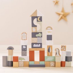 知育玩具 ブロックセット50ピース  | 誕生日プレゼント 2歳 おもちゃ 子供 男の子 女の子 誕生日 プレゼント 出産祝い 木のおもちゃ 木製玩具 クリスマスプレゼント 子供 Tryco トライコ TRC-013242